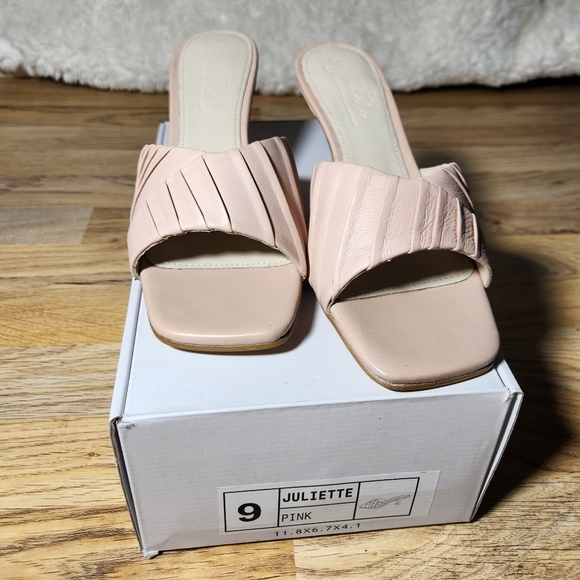 Pink summer sandles with heel - Picture 4 of 6